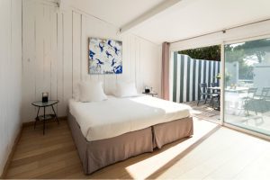 Intérieur d'une chambre cosy Hôtel en Camargue Mas de la Fouque