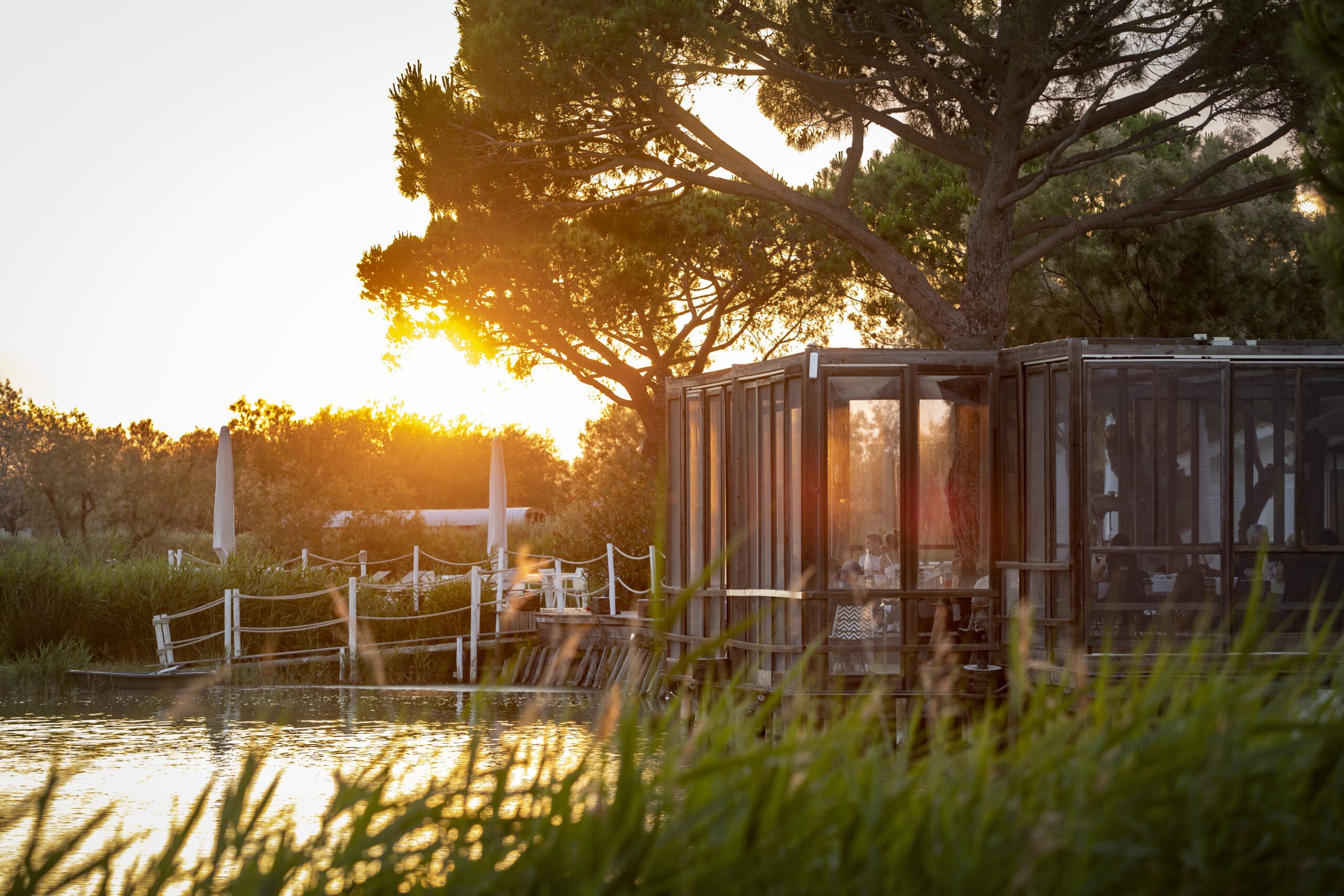 Photo coucher de soleil Mas de la Fouque Hotel en Camargue